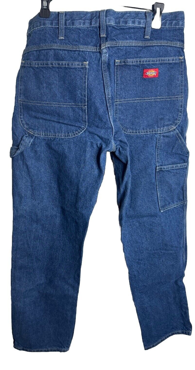 Dickies Mens Jeans 32x32 Medium Wash Work Wear Denim Red Label Relaxed Fit