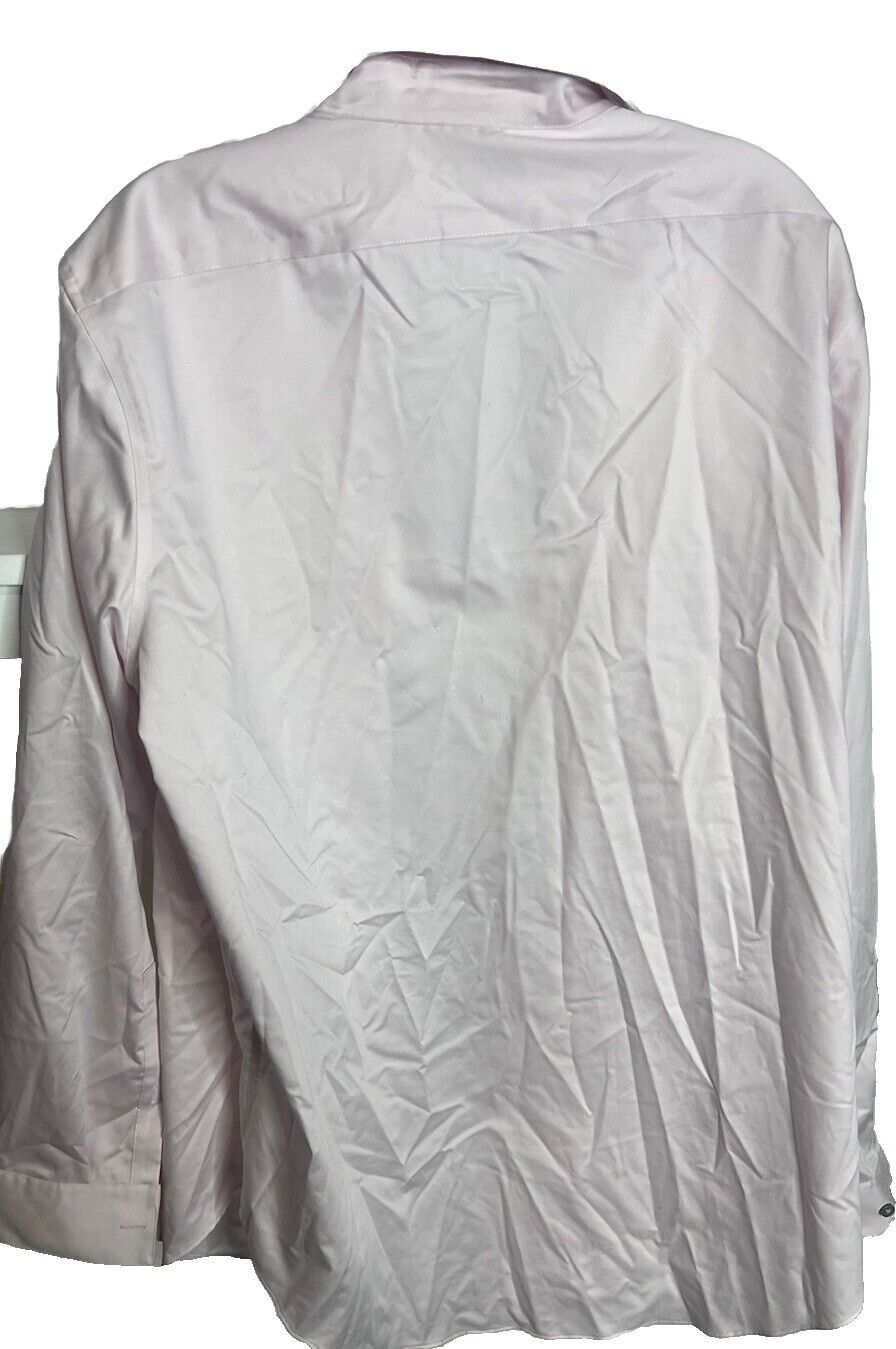 Calvin Klein Mens Button Down Shirt Wrinkle Free Stretch Regular Fit 16.5 34/35