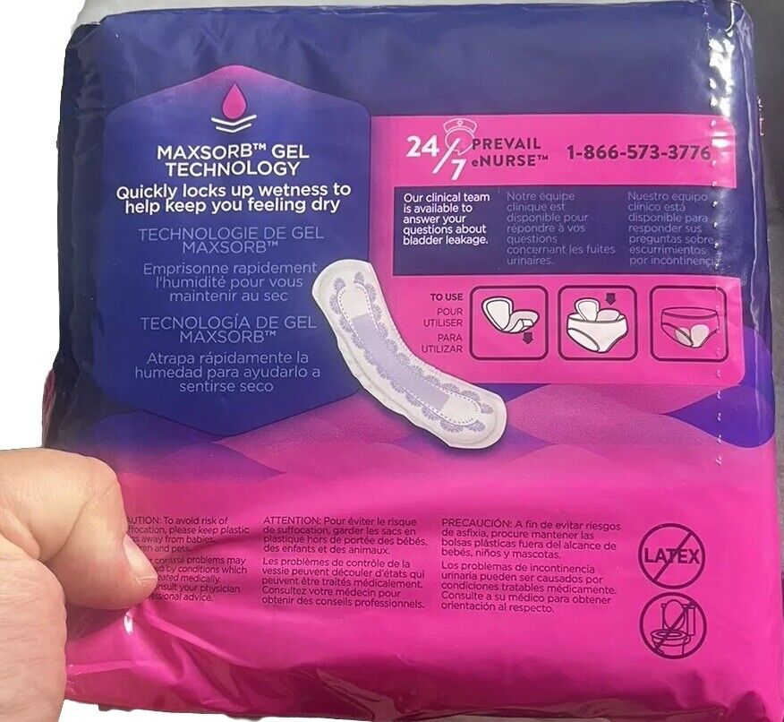 Prevail Womens Bladder Control Daily Pads 20ct X 4(total 80 pads) Make An Offer!