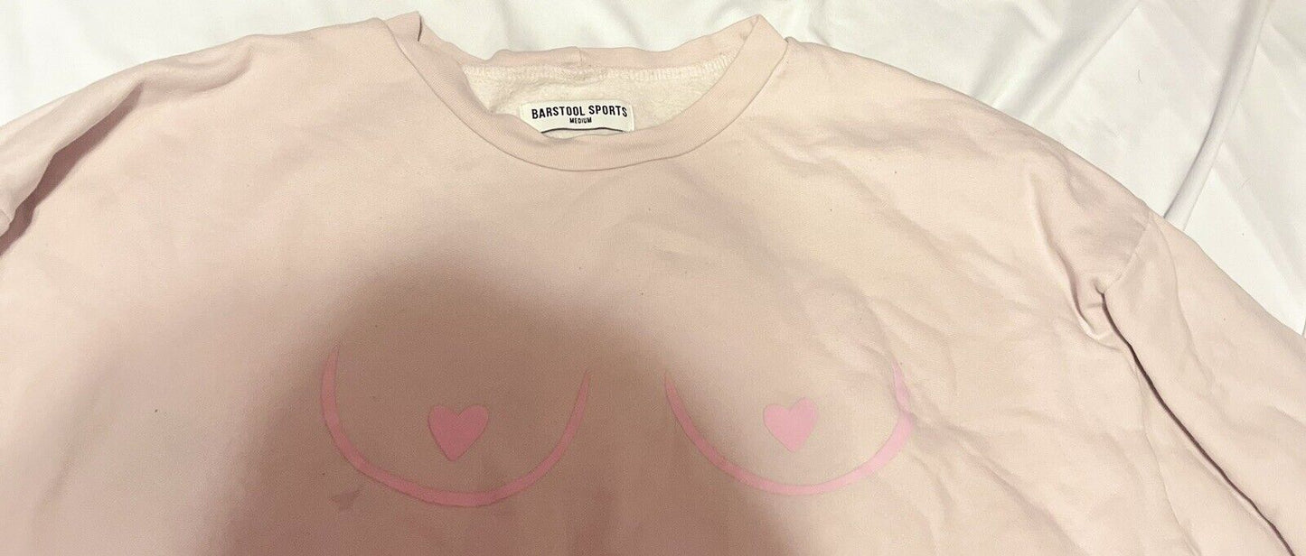 Barstool Sports Sweatshirt, Pink, You’re The Tits, High Quality Pullover, Rare