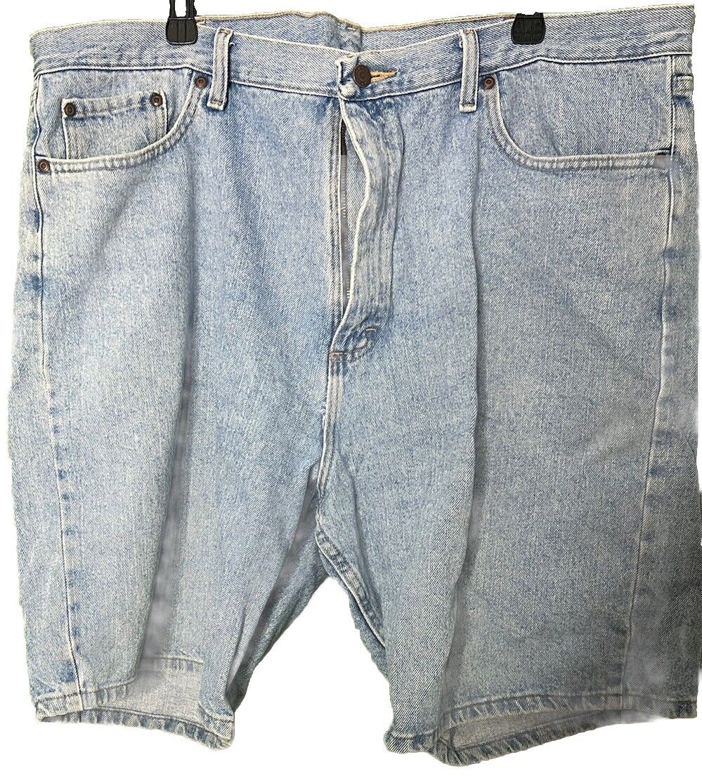 Wrangler Jean Shorts Mens 42 Blue Flat Front Cotton Medium