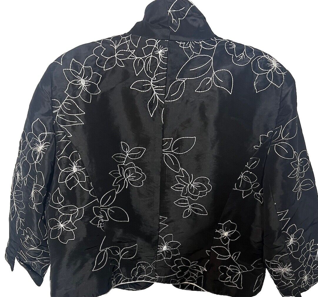 Alex Evenings Blazer Womens PL Petite Large Black
