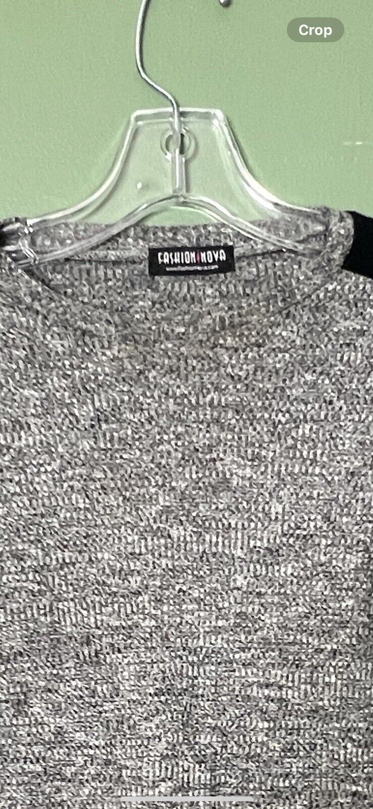 Fashion Nova Sweater Top Gray Size S