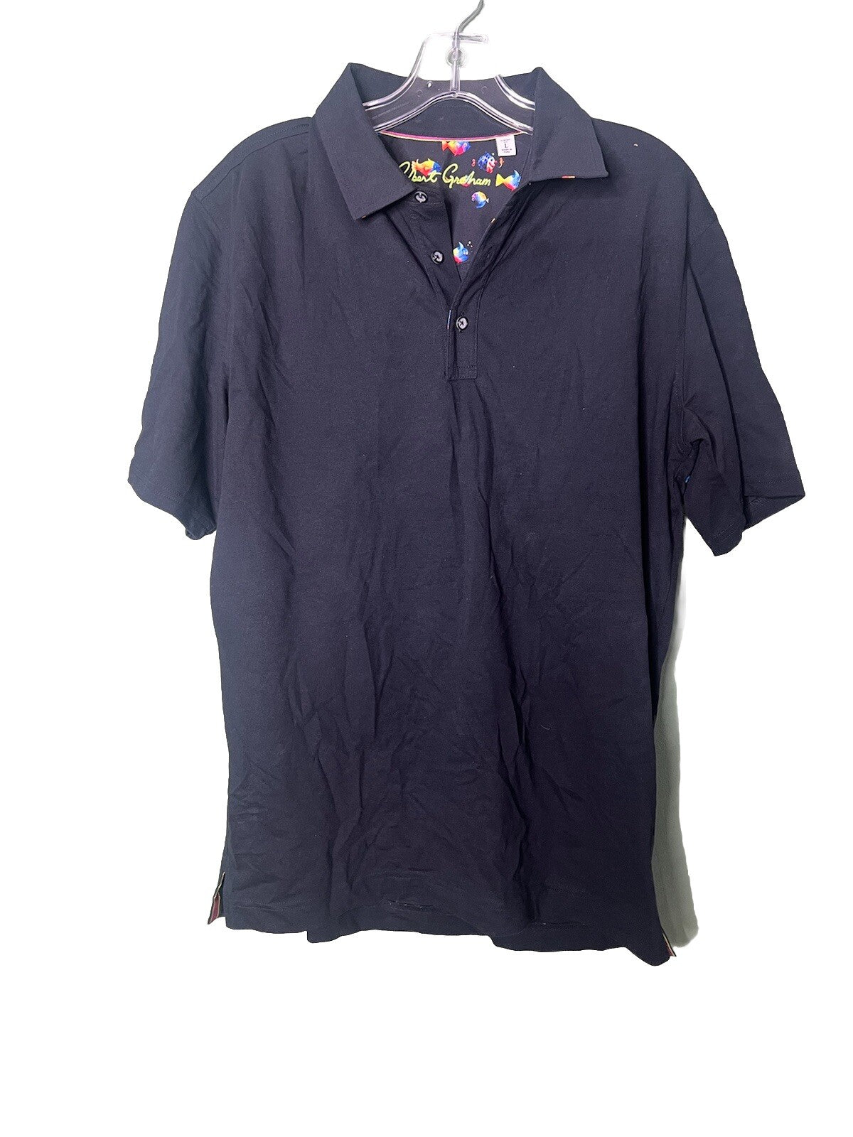Robert Graham Polo Mens Large Shirt Short Sleeve