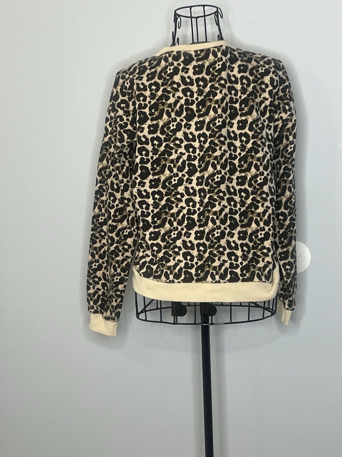 Guess Women's Leopard Print Long Sleeve Shirt- Size 16