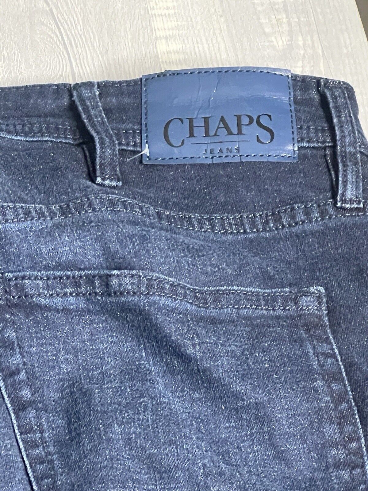 Chaps Jeans Mens 36x32 Blue 514 Slim Straight Stretch Dark Denim