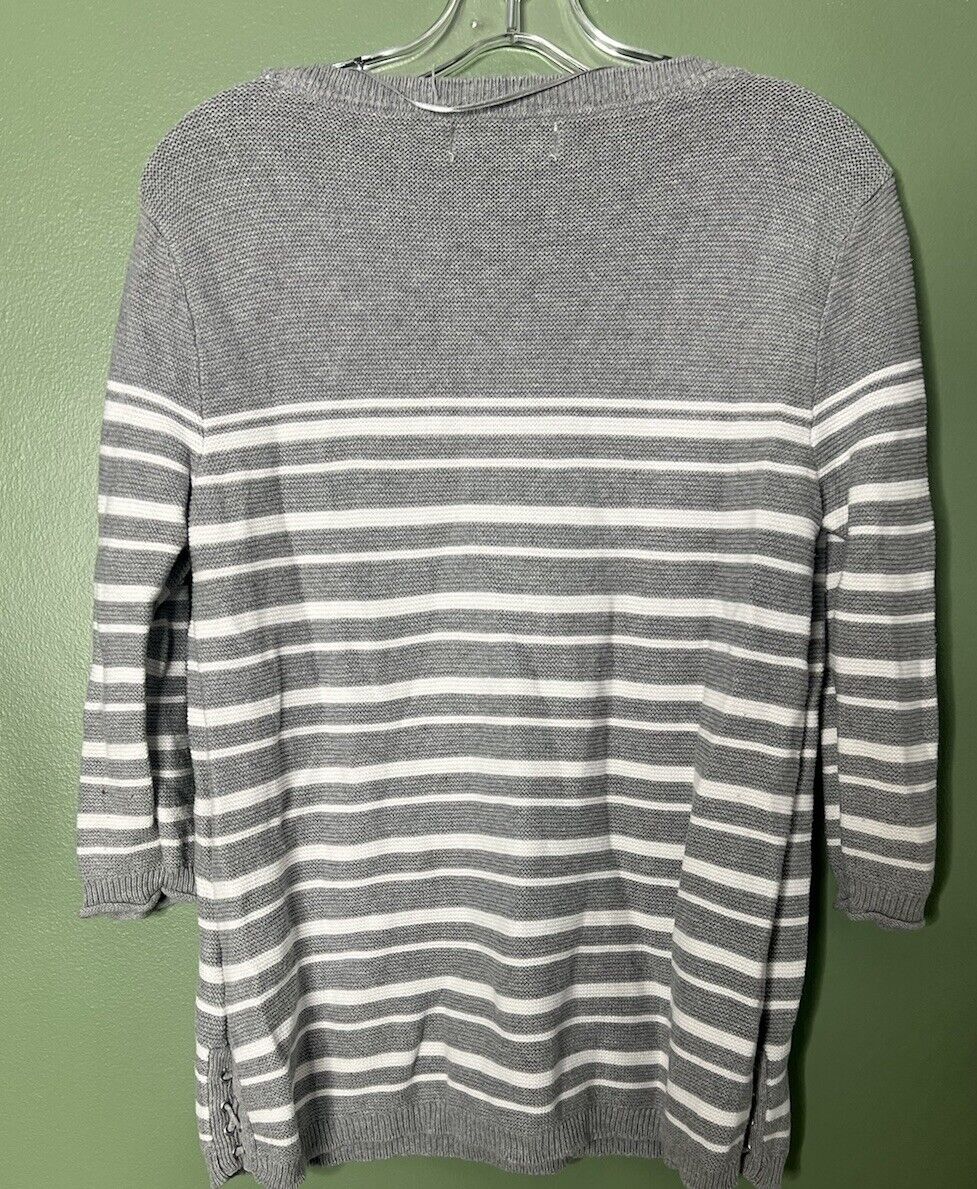 Karen Scott Shirt Women's Top Size Medium 3/4 Sleeve