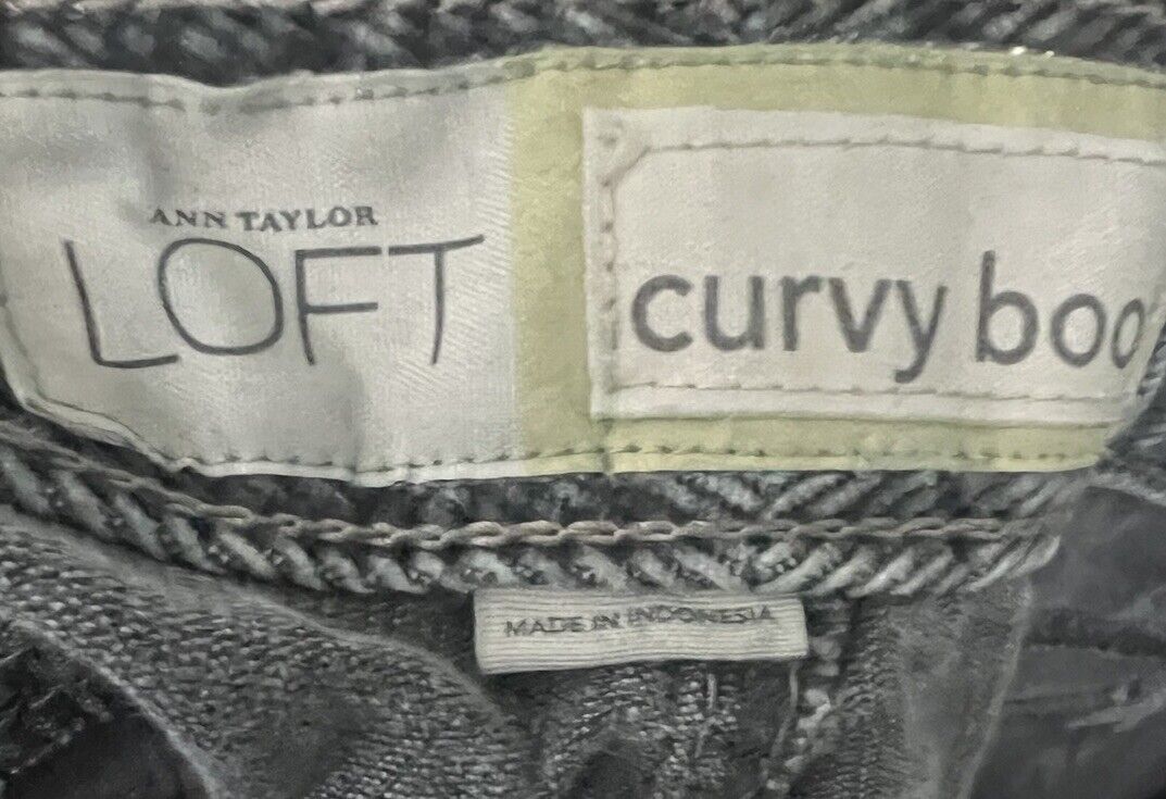 Ann Taylor Loft Women's Pants Size 14 Gray Jeans Curvy