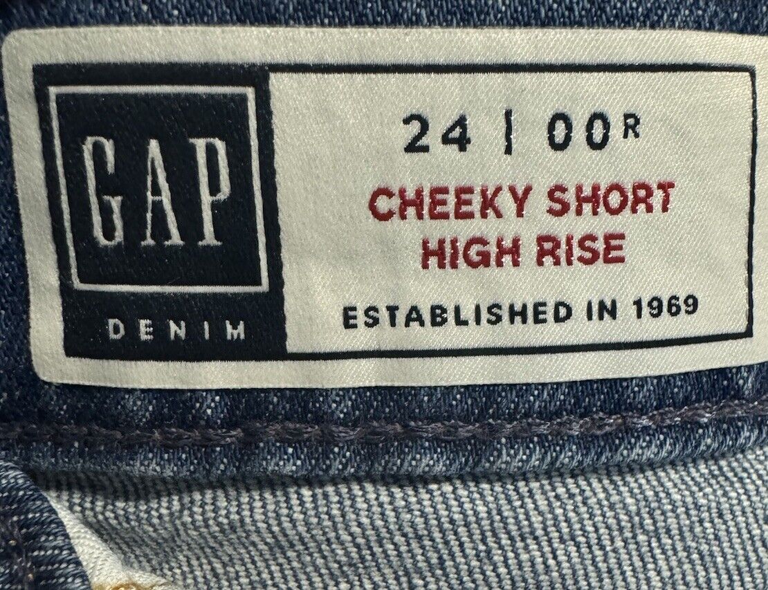 Gap Shorts Womens 24/00 Regular Cheeky Short High Rise Pockets Denim
