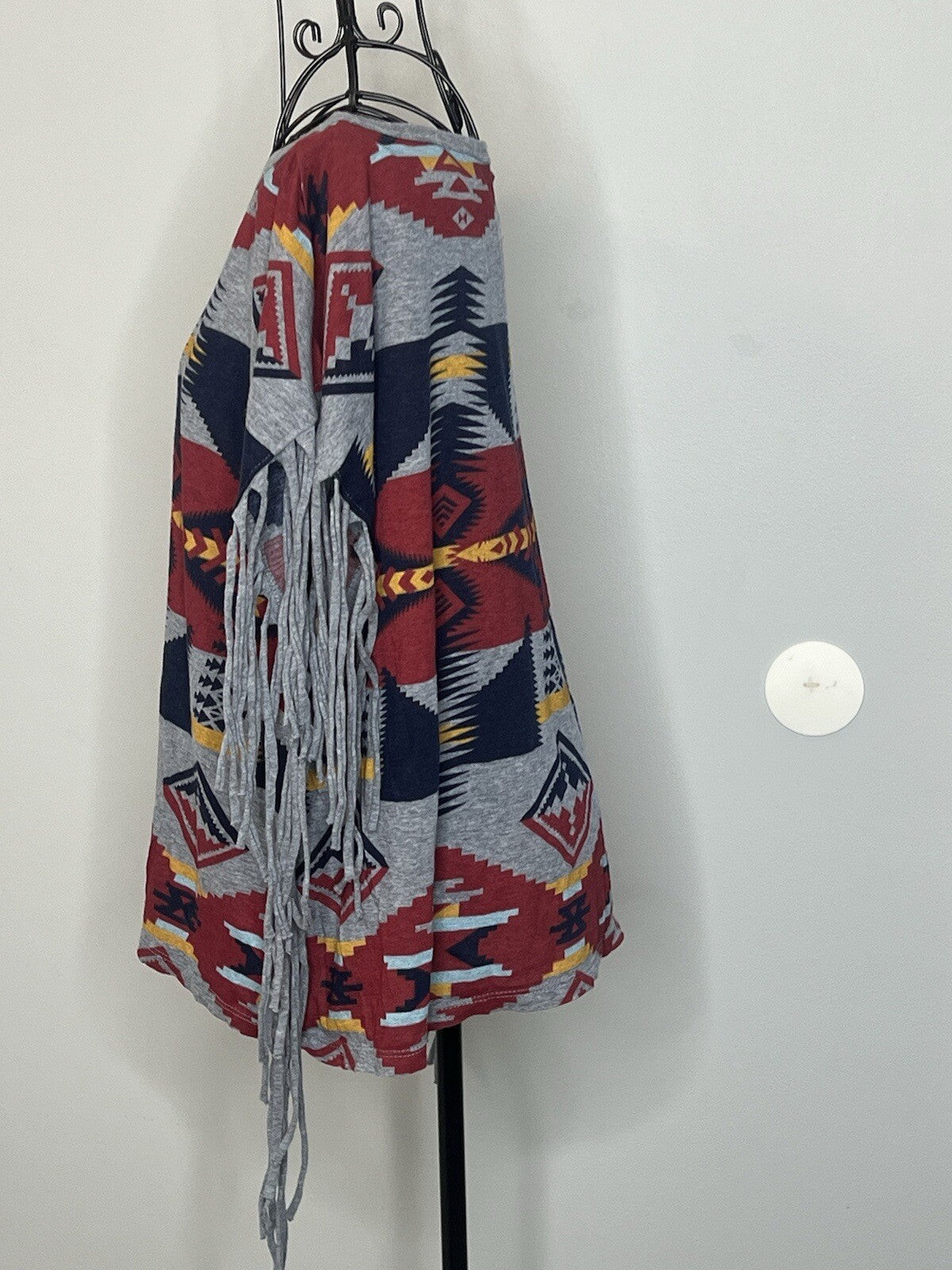 Ralph Lauren Shirt Blouse Red Aztec Tribal Women’s Size XL