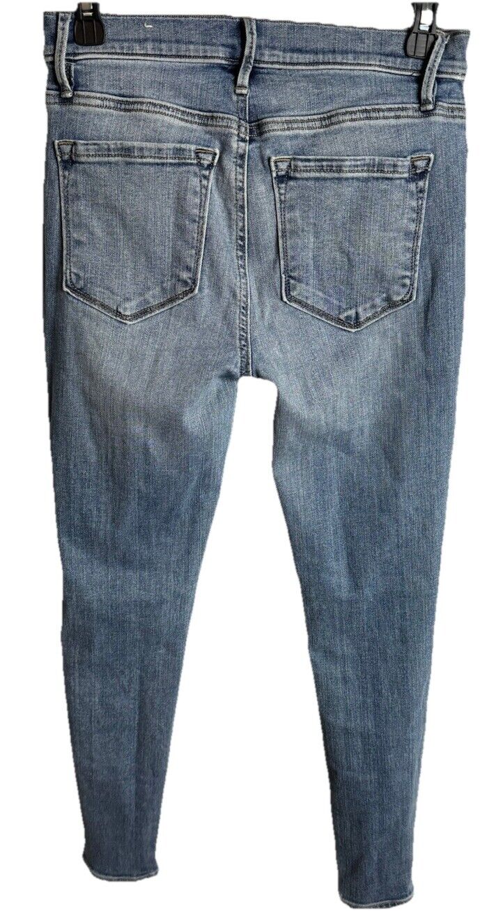Ann Taylor Loft Womens Jeans High Rise Skinny Ankle Mid Wash Denim Size 2