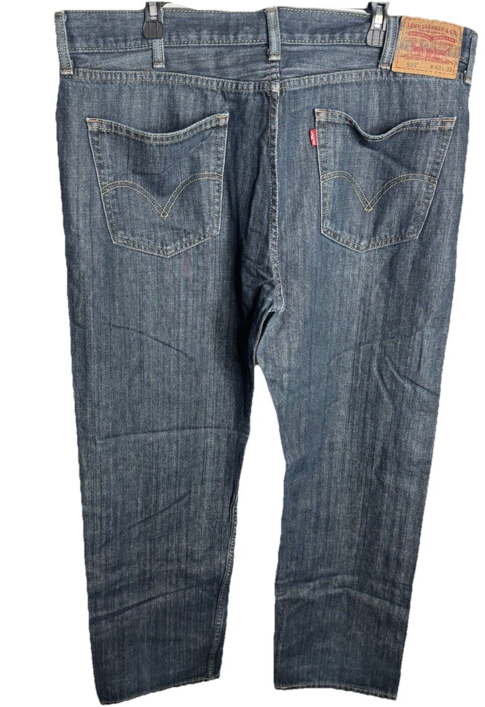 Levis 505 Jeans Mens 40x32 Regular Straight Light Wash Faded Denim