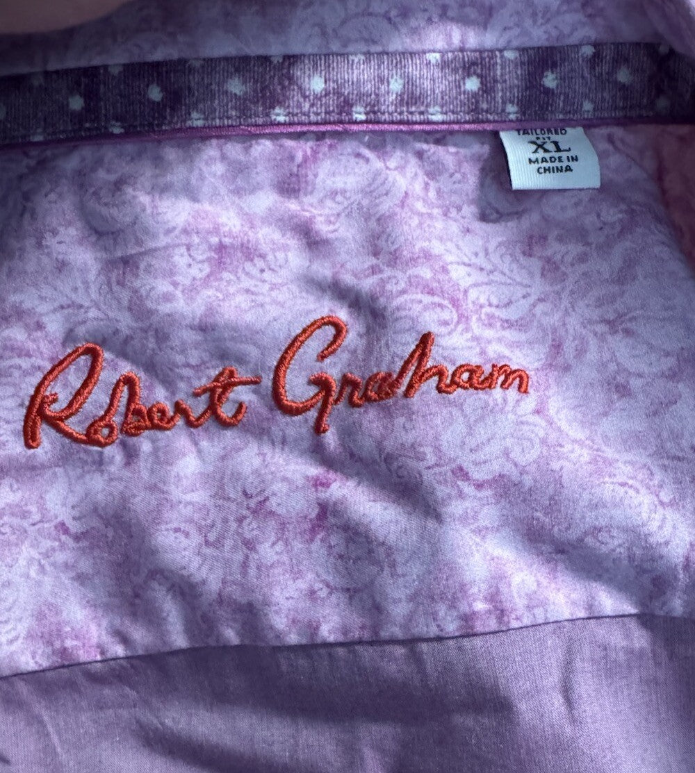 Robert Graham Dress Shirt Men's XL Cotton Button Up