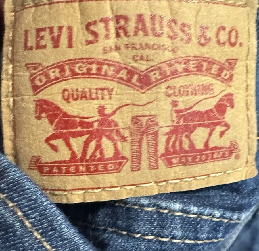 Levi's 715 Bootcut Blue Mid Rise Stretchy 5 Pocket Jeans 31x30