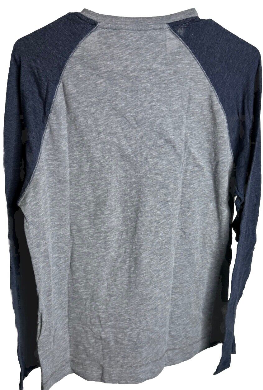 Banana Republic Men's long Sleeve Crew Neck Premium-Wash Tee T-Shirt, - M