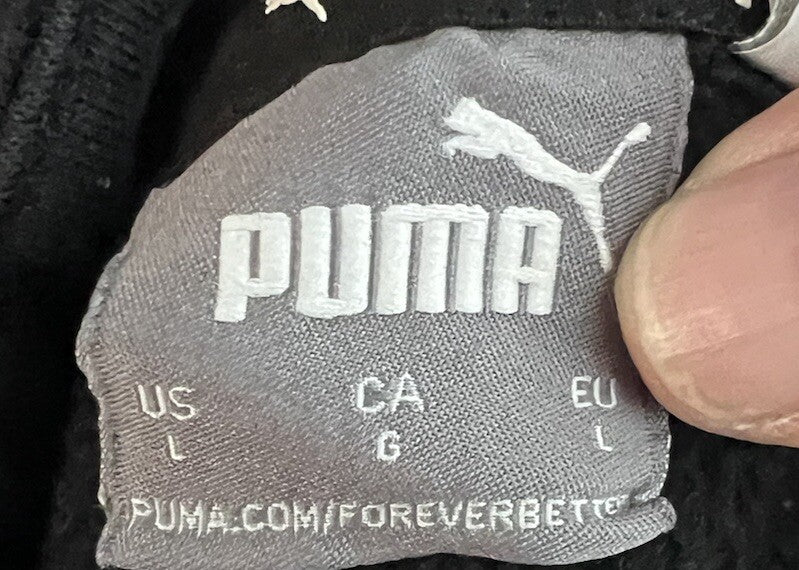 PUMA LOGO Mens Large Active 1/4 Zip Pullover Long Sleeve
