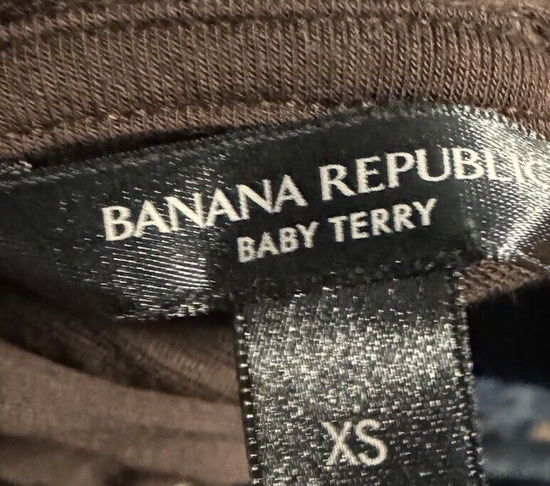 Banana Republic Baby Terry Hooded Sweatshirt Womens XS Hoode Pullover Casual