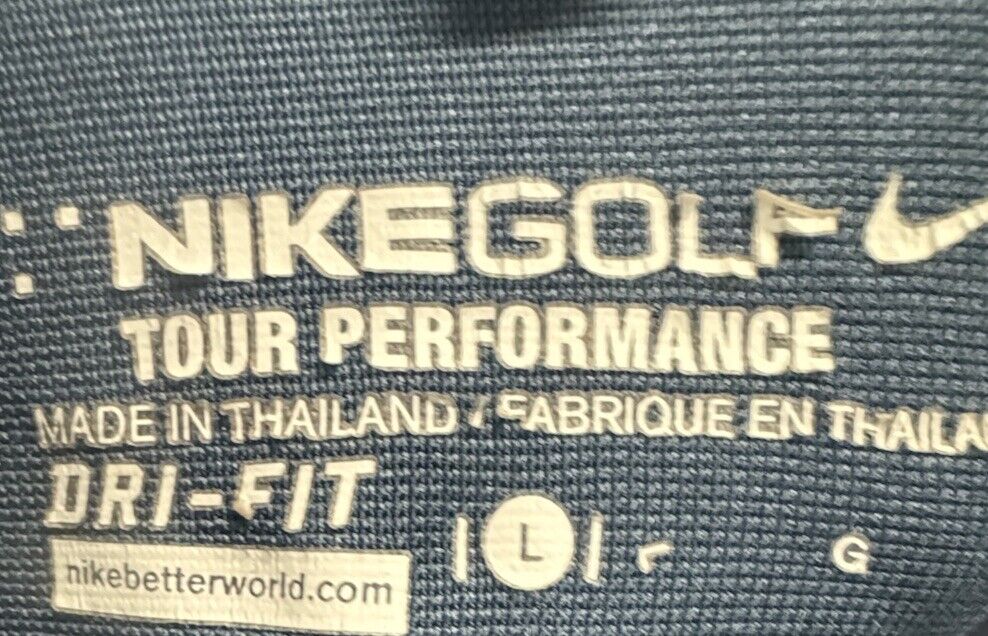 Nike Golf Polo Shirt Mens Large Dri Fit Logo Casual Sports Outdoor