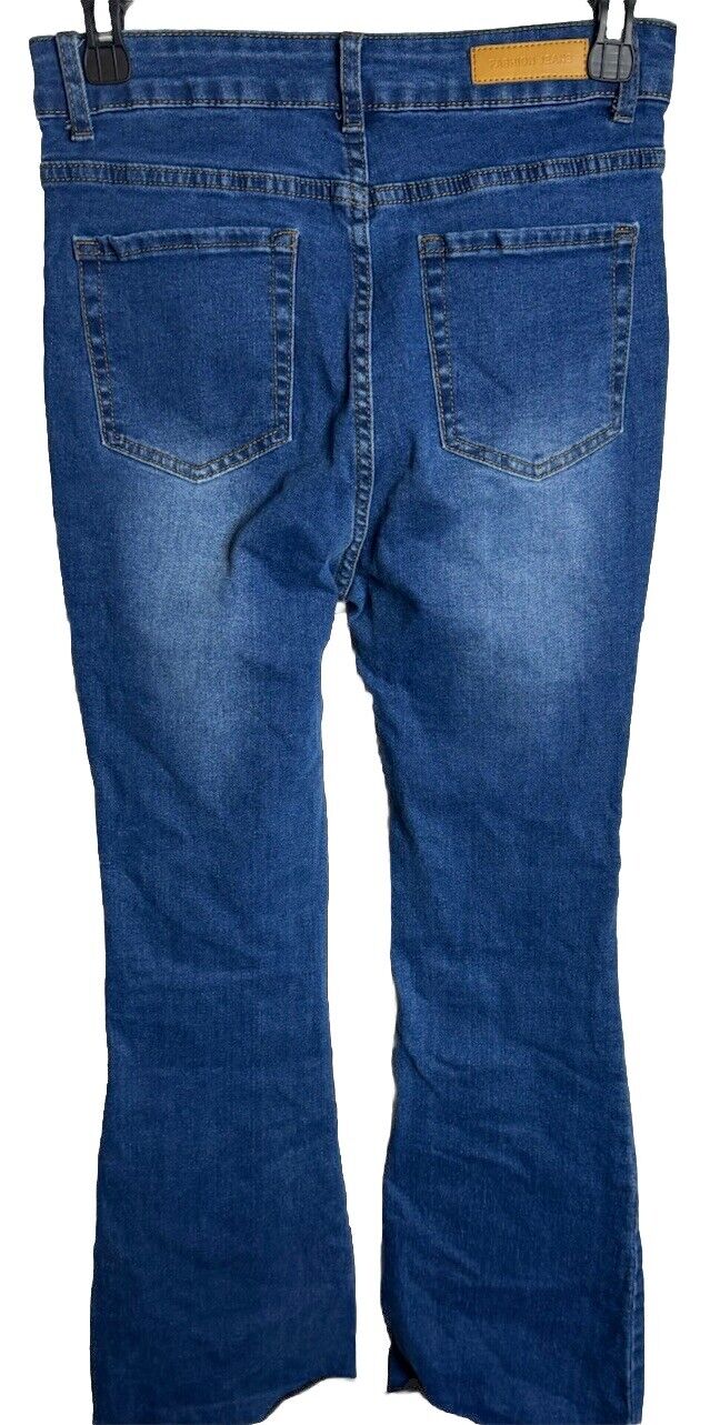 Shein EZwear Women's Jeans Wide Leg Stretch Distressed Size 6