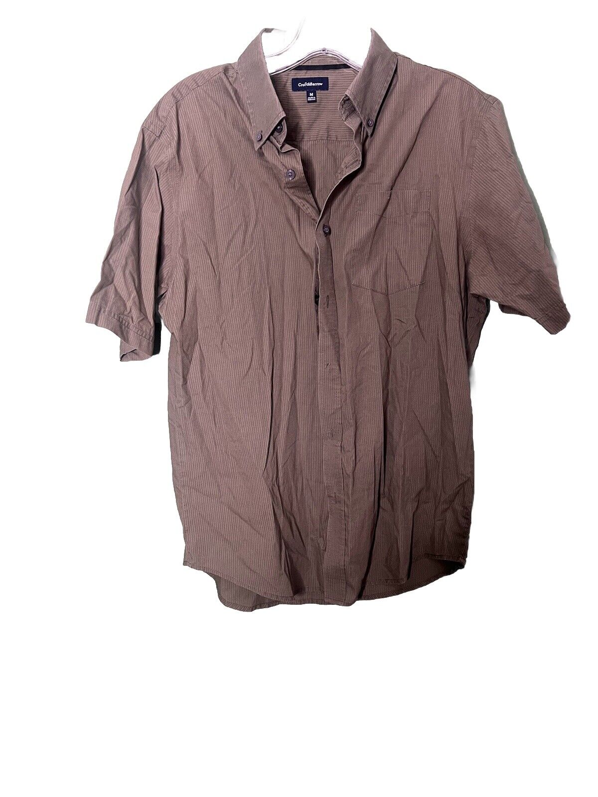 Croft & Barrow Short Sleeve Button Down Collard Shirt Size M