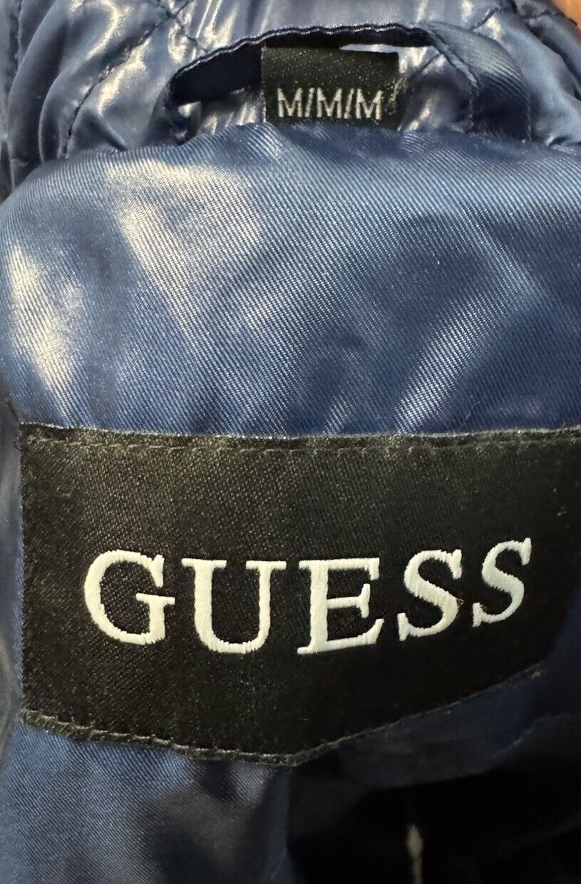 GUESS HOODED PUFFER JACKET ZIP FRONT SIZE Medium