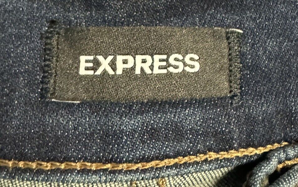 NWT Express Women's Jeans Barely Boot Low Rise Stretch Dark Wash Jeans Size 10R