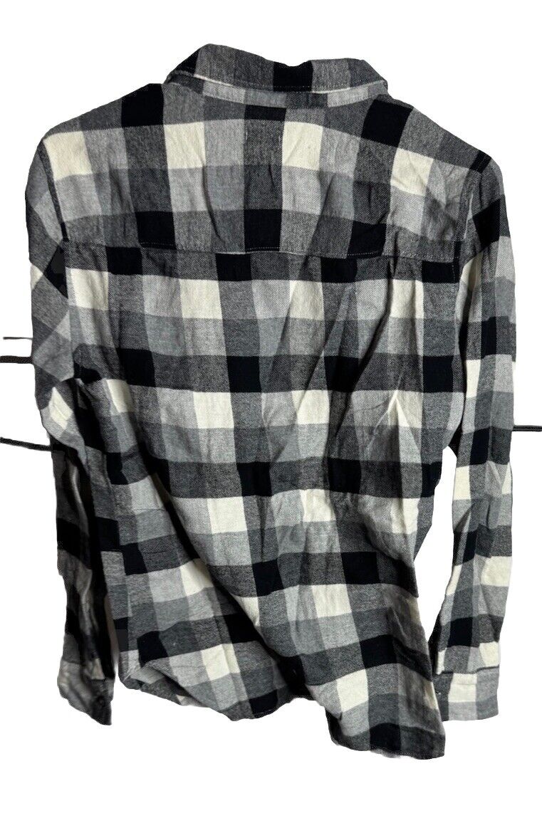 Hollister Shirt Women's Medium Plaid Long Sleeve Button Down Collared Pocket