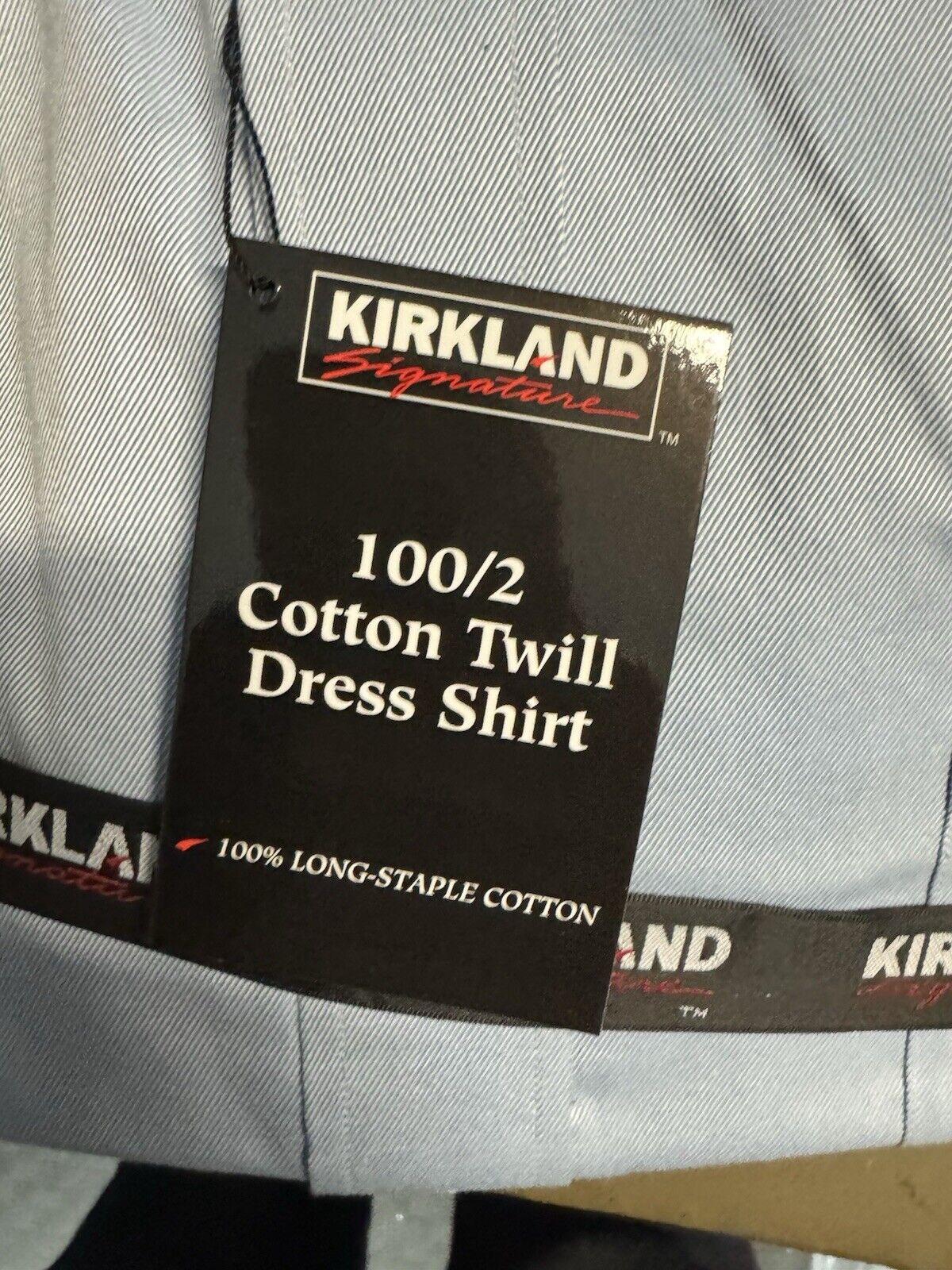 Kirkland Signature . Cotton . Non-Iron . Long Sleeve . Dress Shirt . 18 x 36