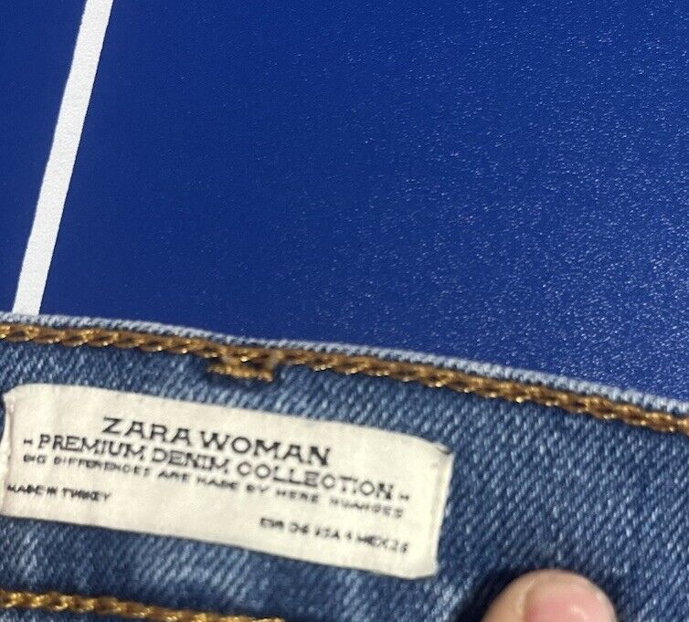 zara woman premium denim collection, Girls Size 4, Designer Denim Jeans, Ripped