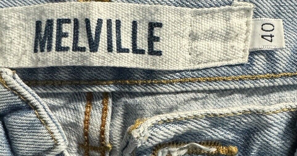 Melville Shorts Denim Cut Off Size 40 Button Fly Distressed