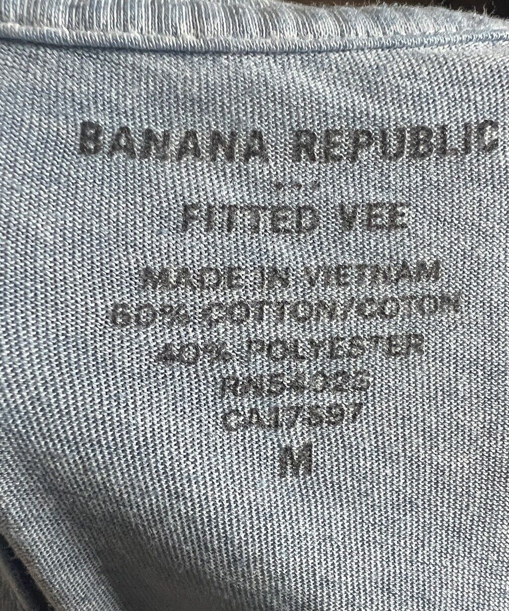 Banana Republic Shirt Men Medium Short Sleeve, Some Stains Under Arms