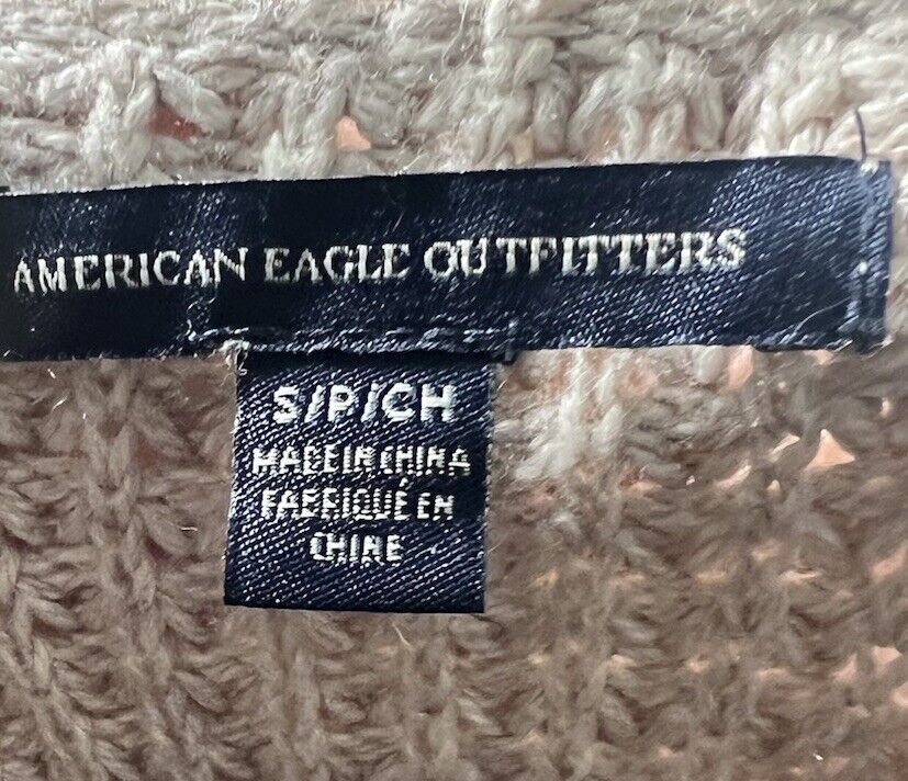 American Eagle Cardigan Open Front Knit w Cable Knit Sz XS/Small