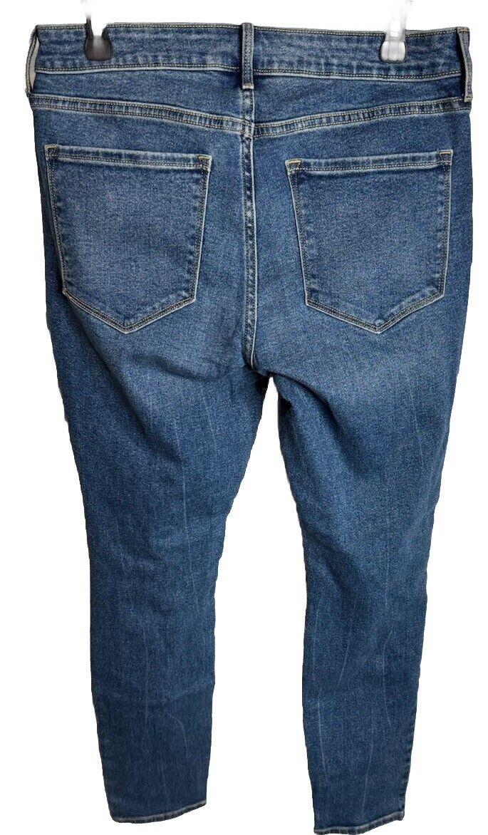 Old Navy Women's Rockstar Super skinny Jeans Size 12 Medium Wash Blue Denim
