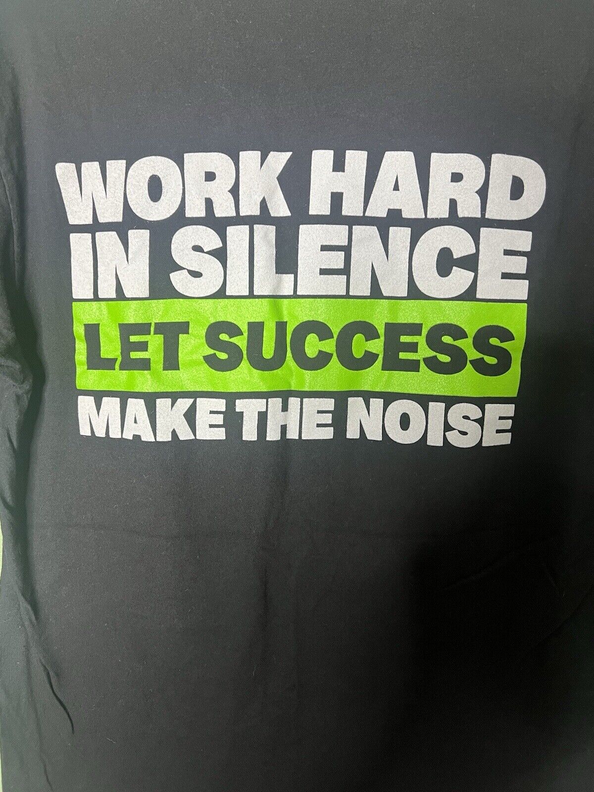 Men's T-Shirt Work Hard In Silence Shirt Motivational Shirt Quote Small