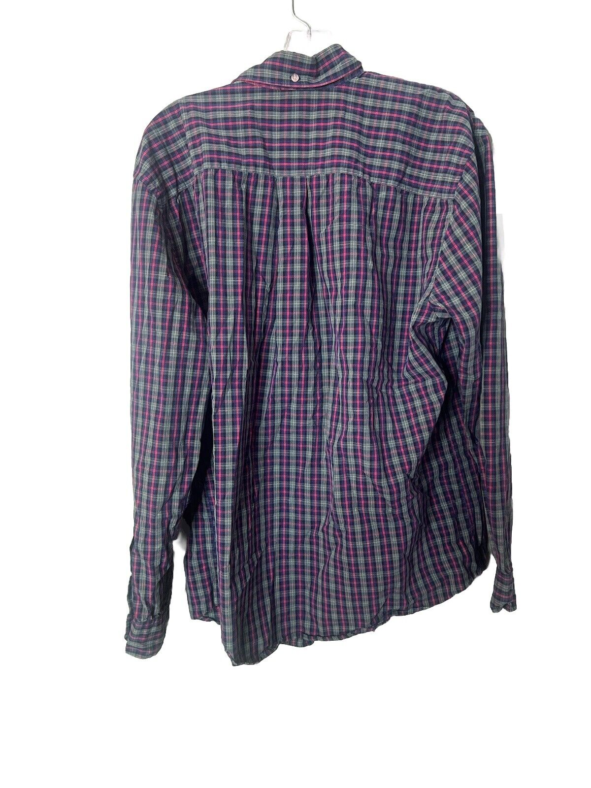 St. John's Bay Classic Fit Button-Down Shirt Large Long Sleeve Plaid