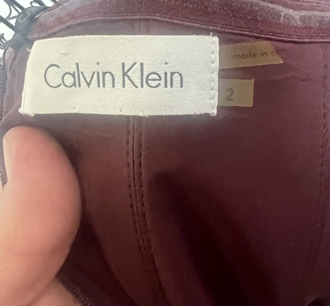 Calvin Klein Women’s Red Dress Size 2