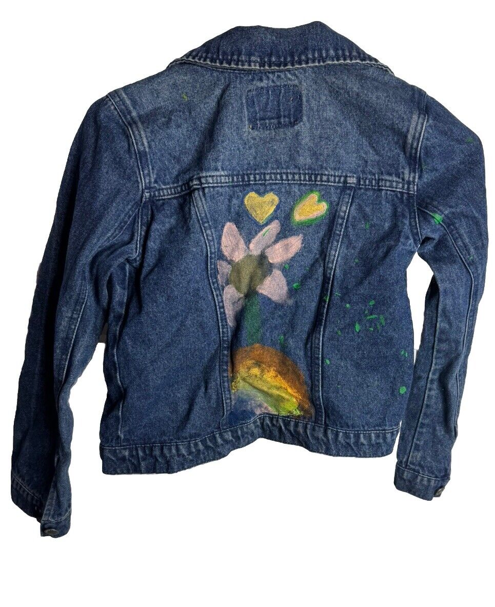 Levis Trucker Jacket Youth Medium 10-12 Years Blue Denim Button Up