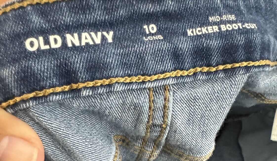 Vintage Old Navy Size 10 Long Jeans Low Rise Waist
