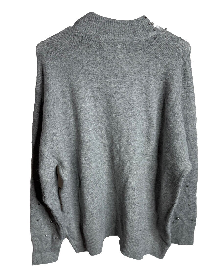 Primark Cares Knit Sweater Oatmeal Beige Womens Sz XL Loose Wool Blend