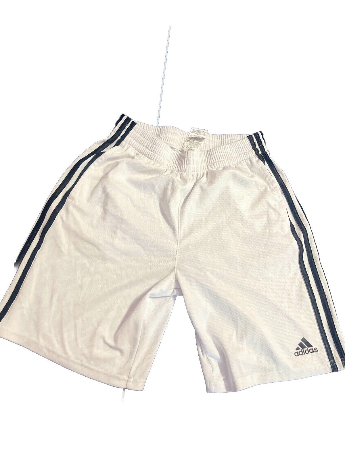 Adidas Youth Classic 3-Stripes Shorts White Size XL(18-20) Kids Athletic Wear
