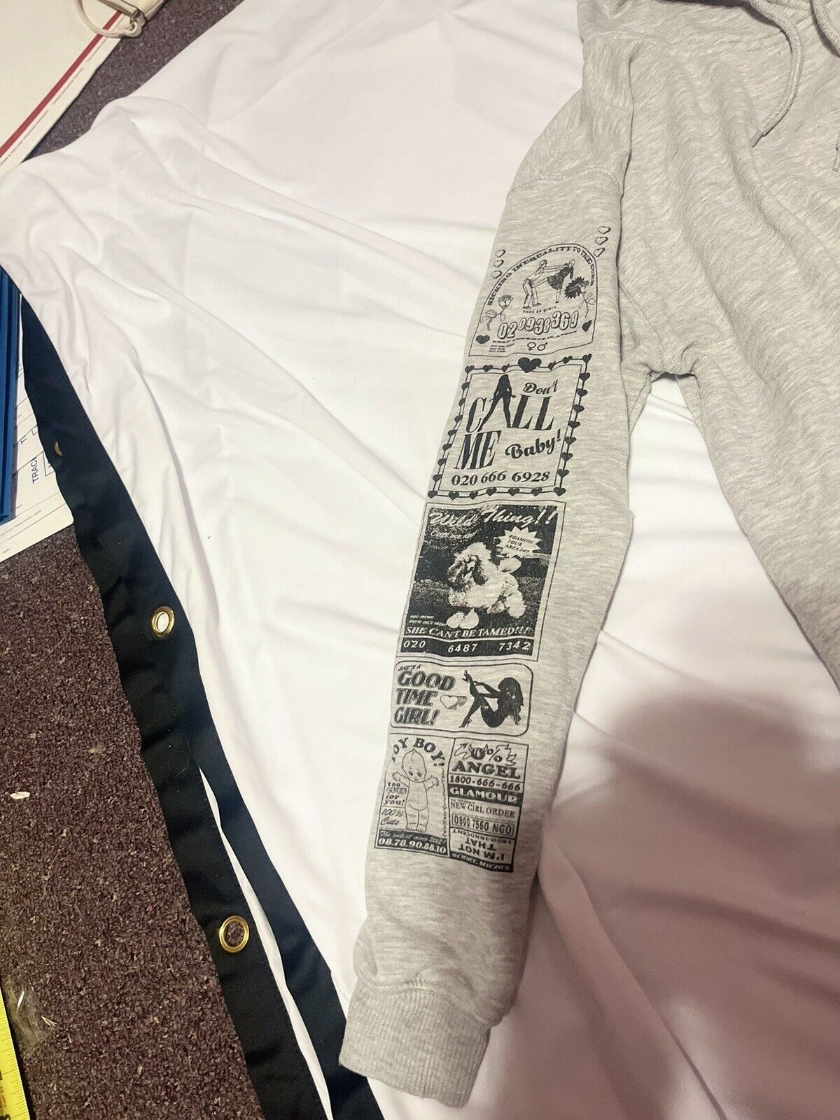 new girl order Funny Grey Pull Over Hoodie! Small! Conversation, Rare Find,
