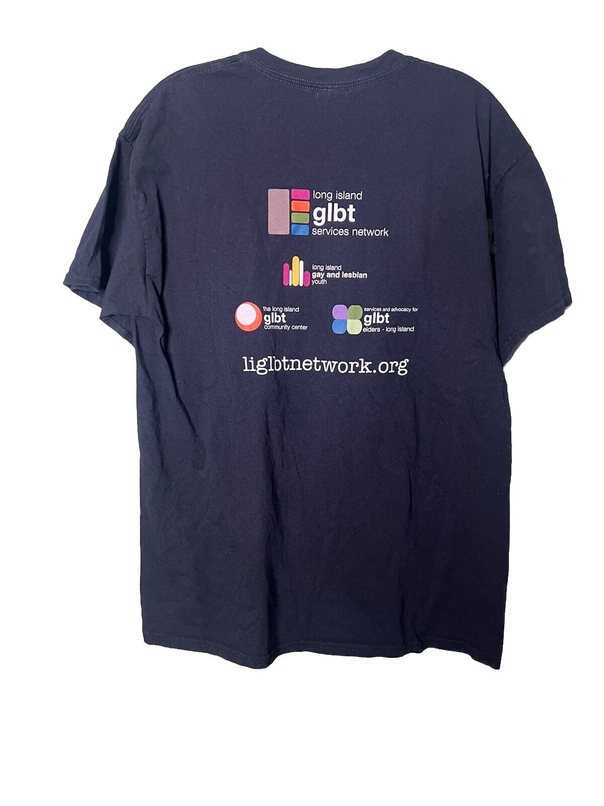 I love Long Island colorful heart T-shirt Large