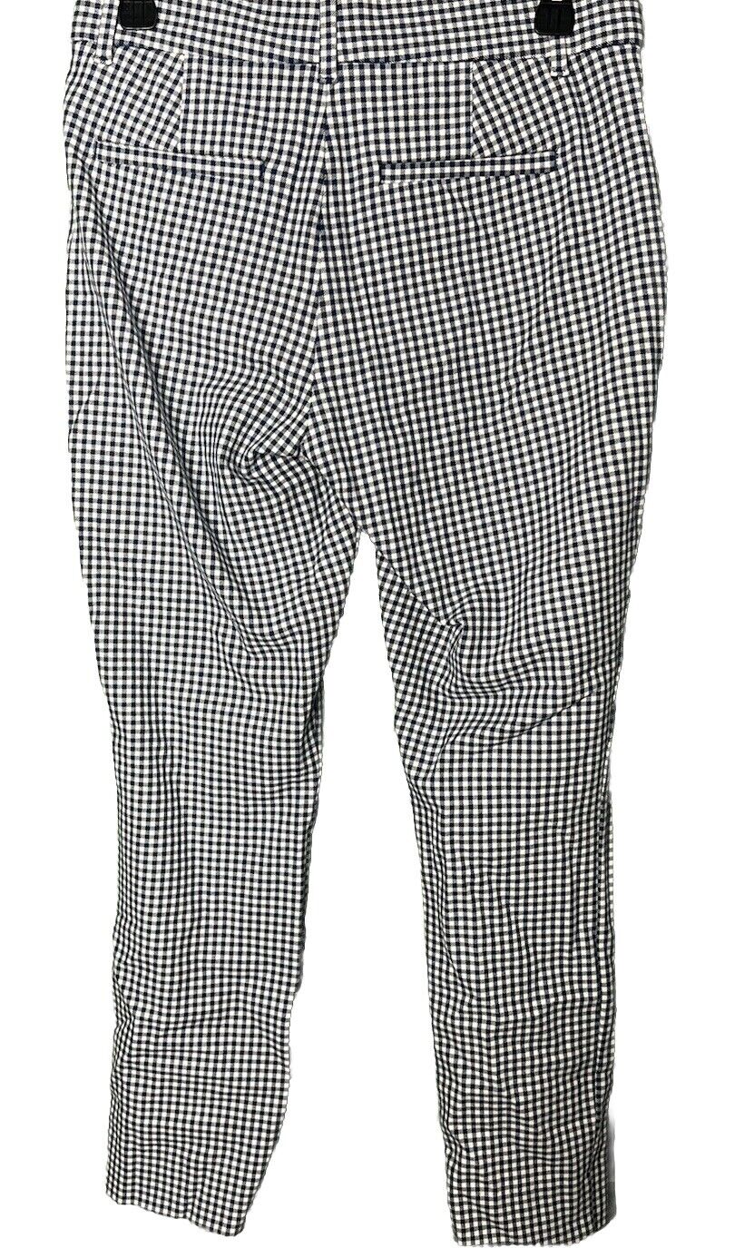 Gap Pants 4 Womens Check Signature Skinny Ankle Check Black white