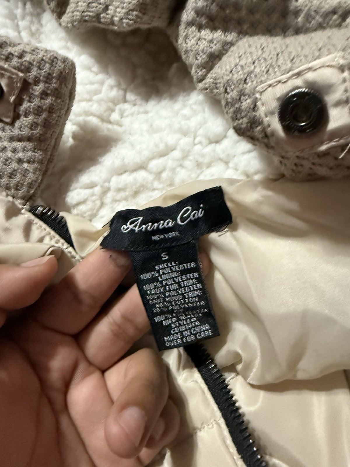 Anna Cai Women Puffer Jacket Size S