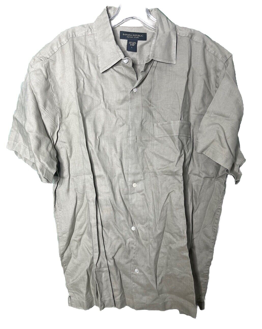 Banana Republic Button Up Short Sleeve Shirt Size Large