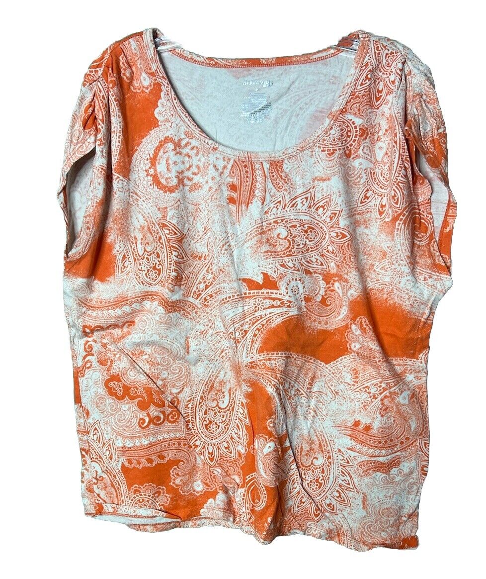 St Johns Bay Size XL Short Sleeve Womens Casual Top