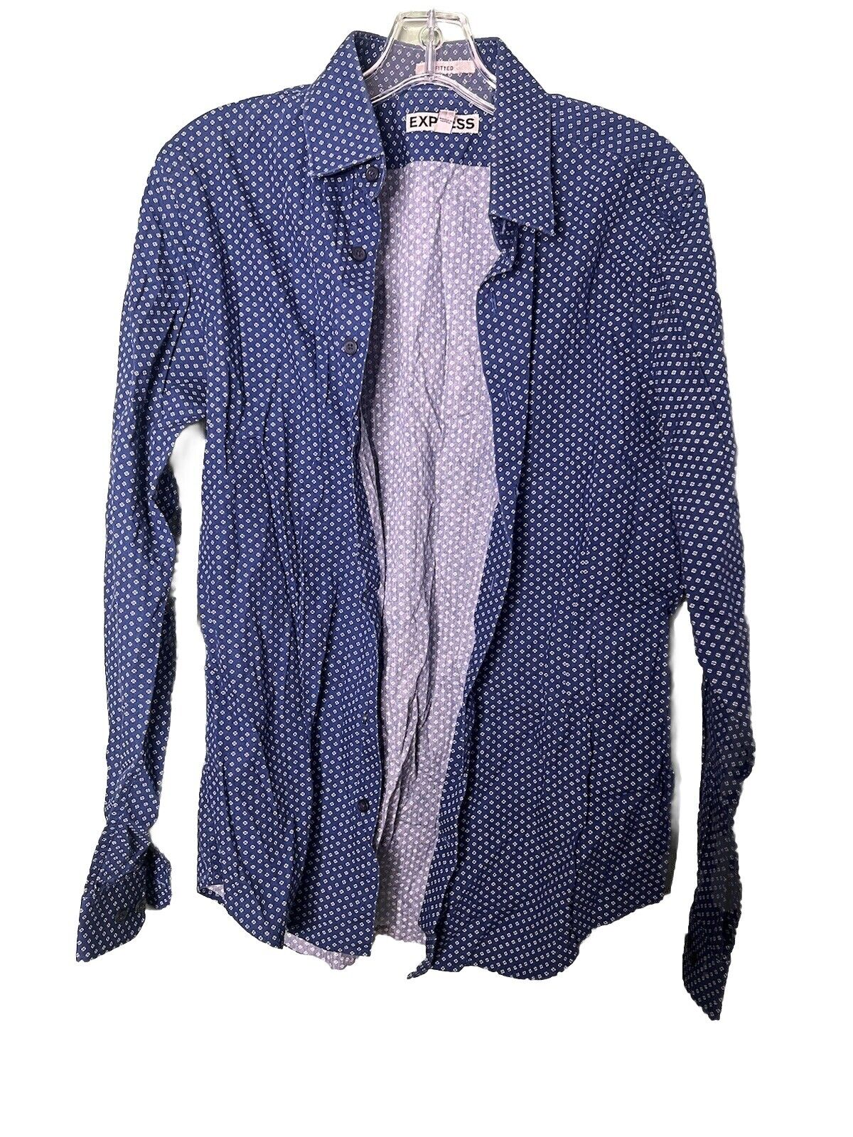 Express Dress Shirt Mens Medium Long Sleeve Button Up Modern