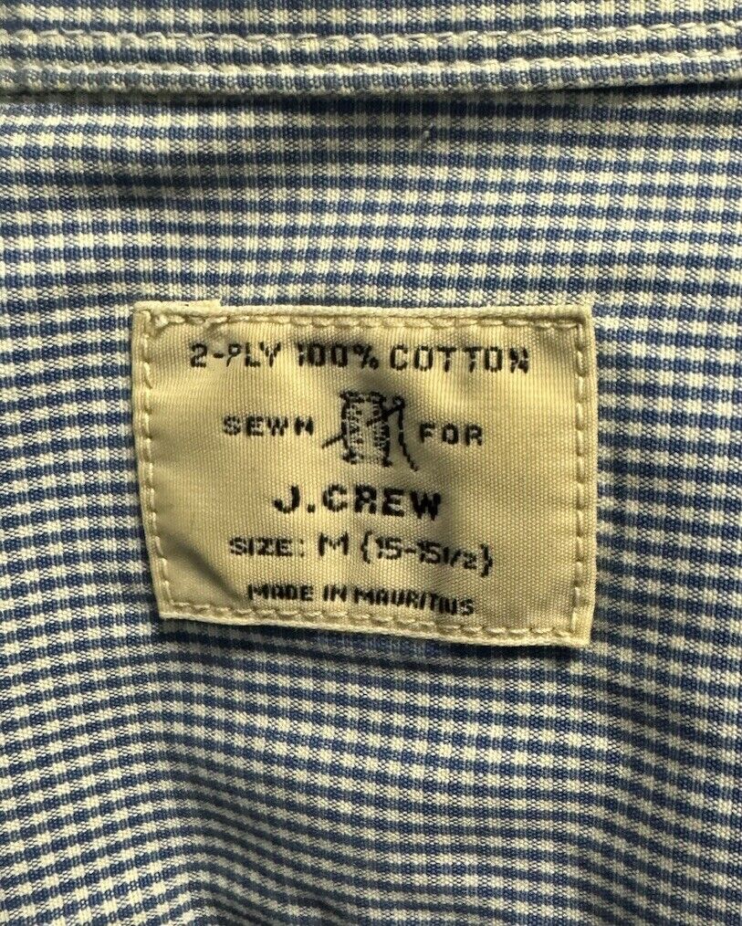 J. Crew Dress Shirt Men's Medium 15-15.5 Long Sleeve Collared
