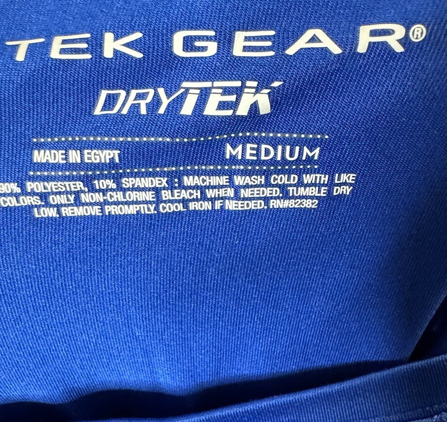Tek Gear Dry Tek Men's T-shirt Round Neck Activewear Size Medium
