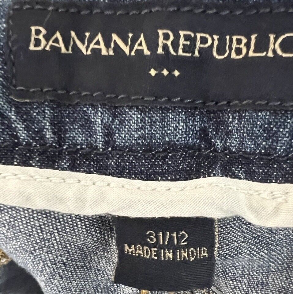 Banana Republic Bermuda Shorts Womens 31/12 Mid Rise Cuffed Stretch Denim Jean